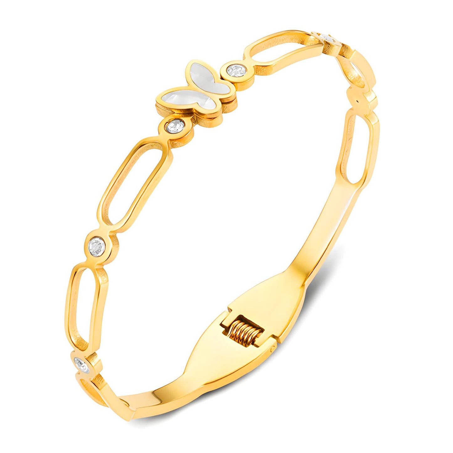 18K gold plated Stainless steel Butterfly bracelet
