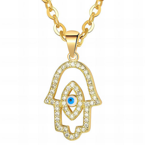 18K gold plated Stainless steel Evil Eye necklace