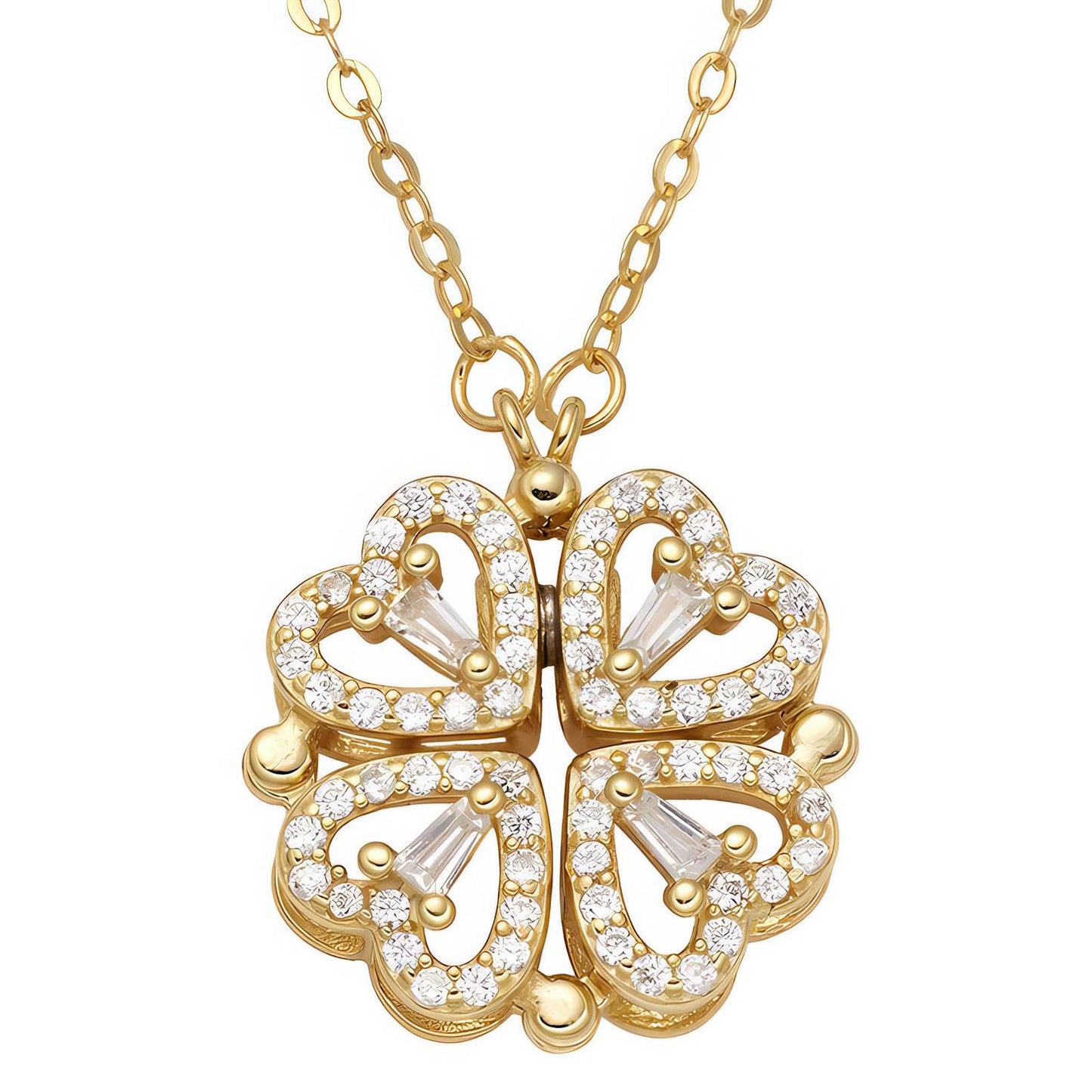 18K gold plated Stainless steel Flower necklace
