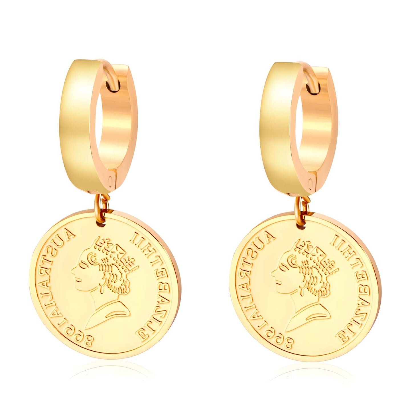 18K gold plated Stainless steel earrings