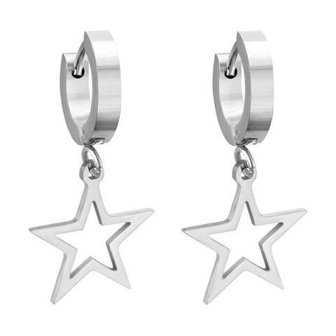 Stainless steel Star earrings
