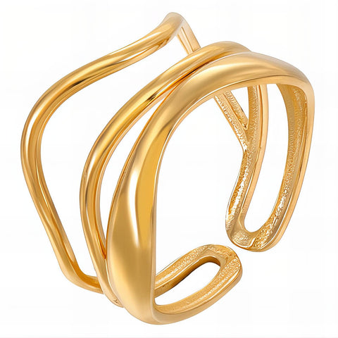 18K gold plated Stainless steel finger ring