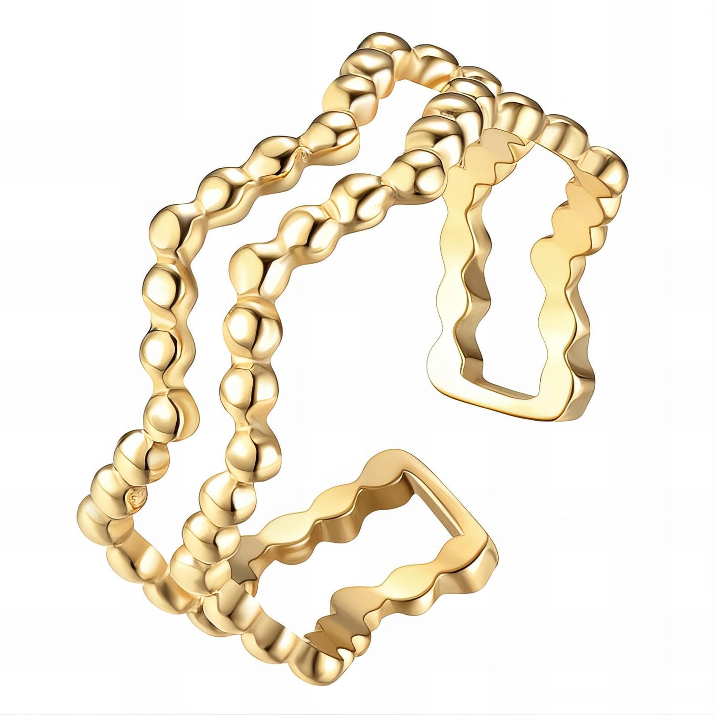 18K gold plated Stainless steel finger ring