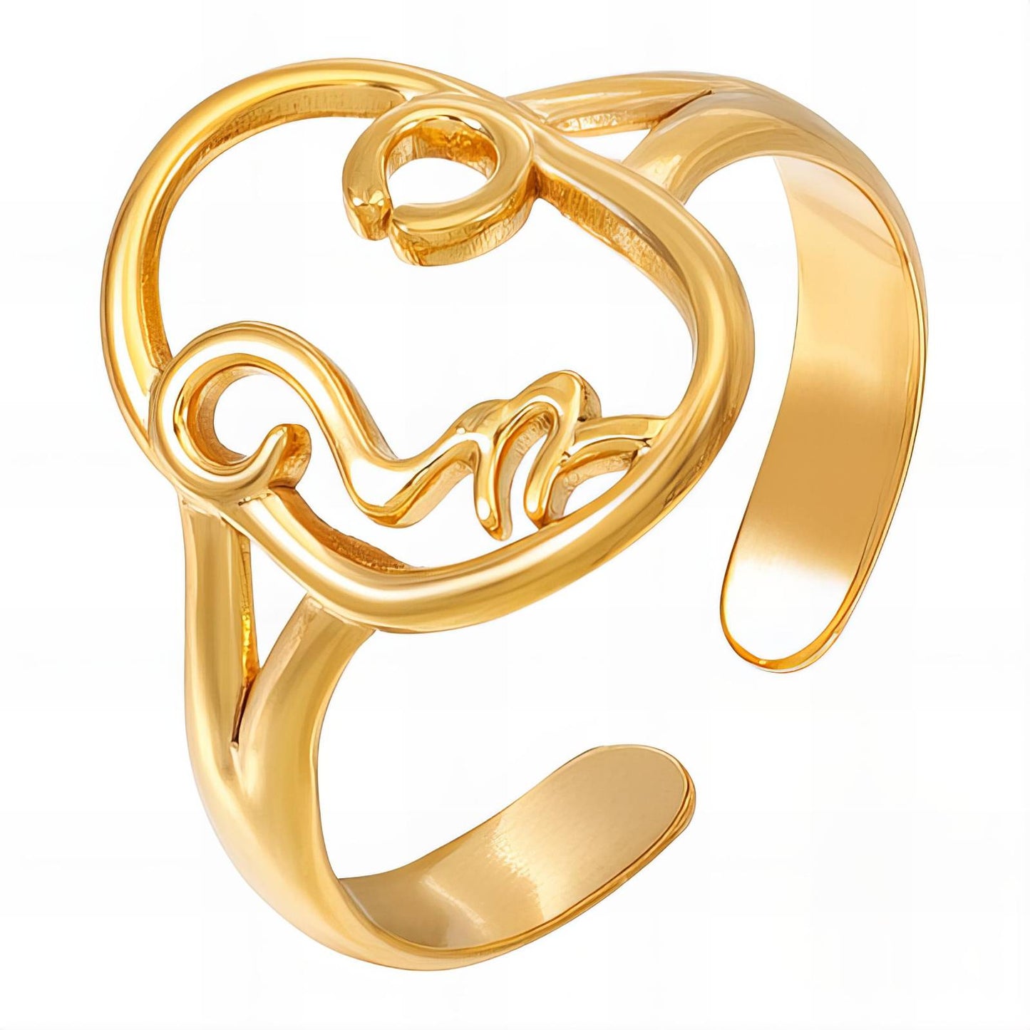 18K gold plated Stainless steel finger ring