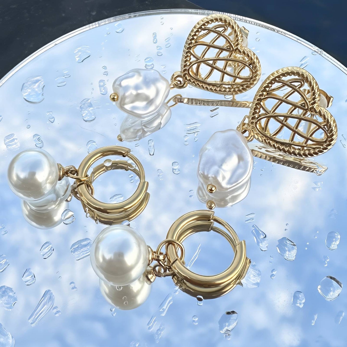 18K gold plated Stainless steel earrings