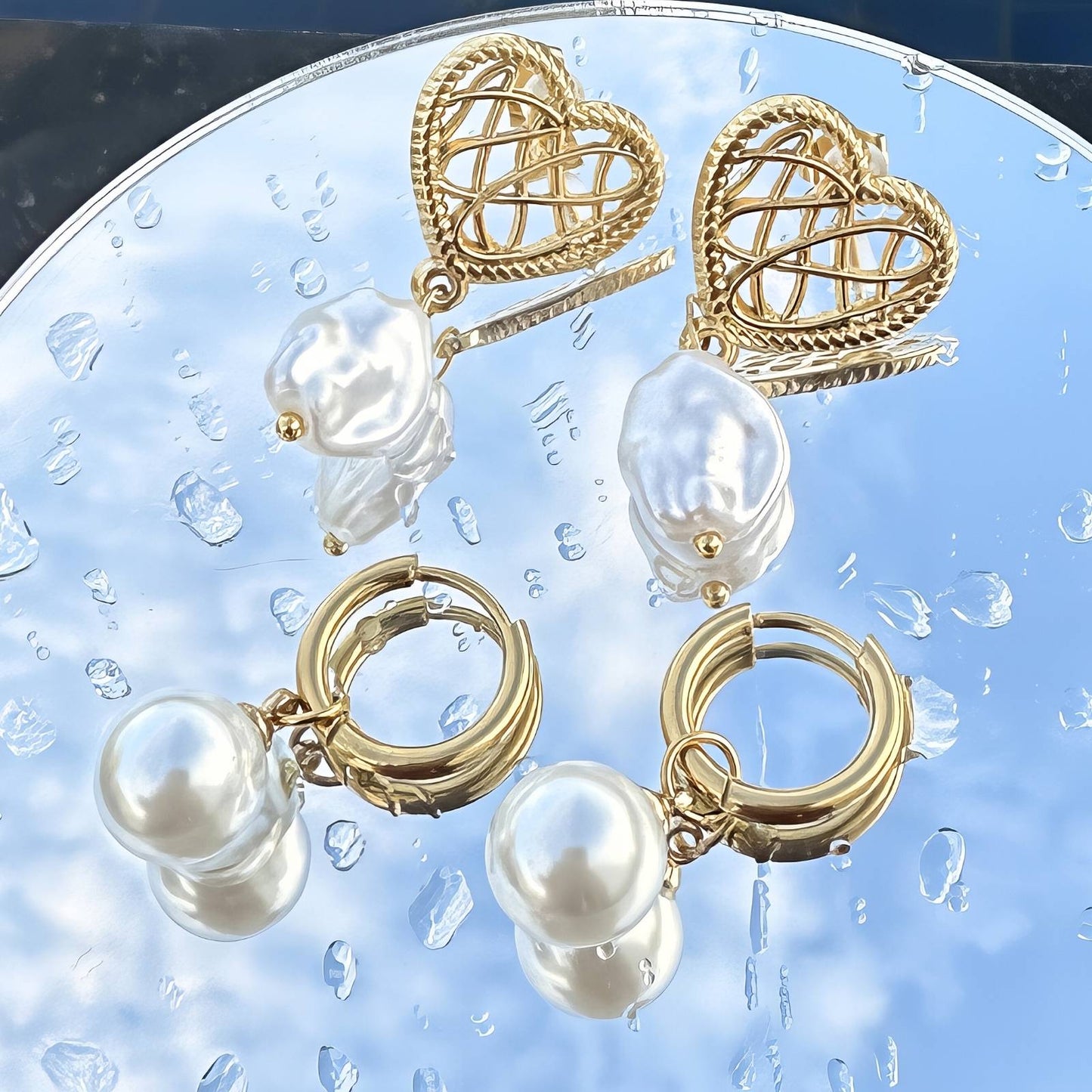 18K gold plated Stainless steel earrings