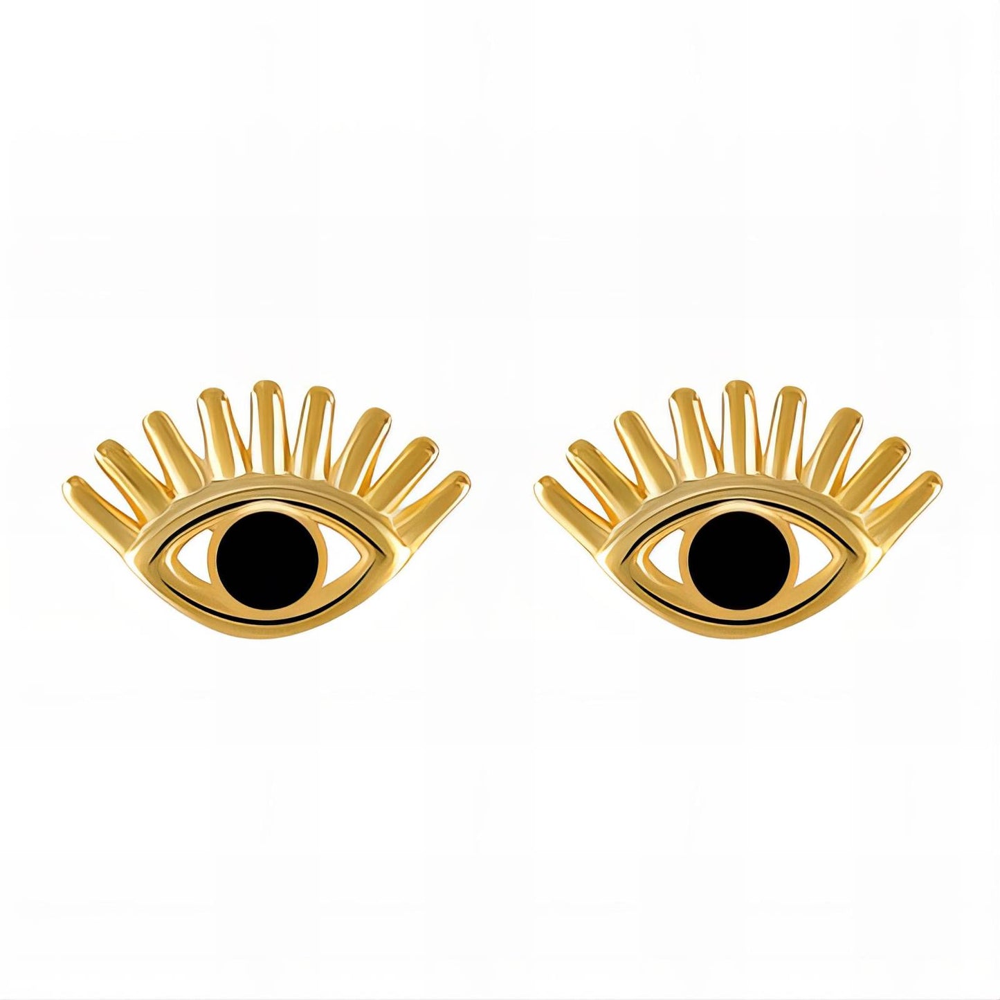 18K gold plated Stainless steel Evil Eyes earrings