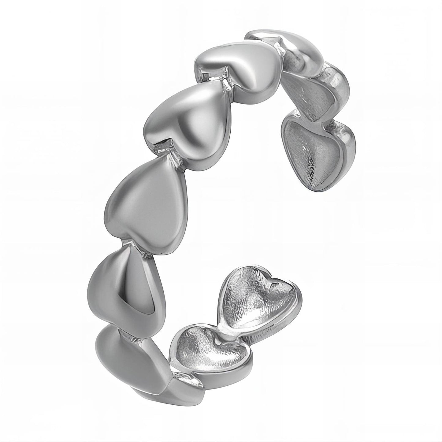 Stainless steel Hearts finger ring