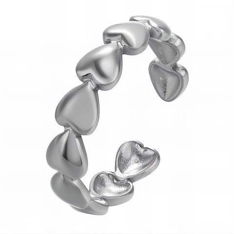 Stainless steel Hearts finger ring