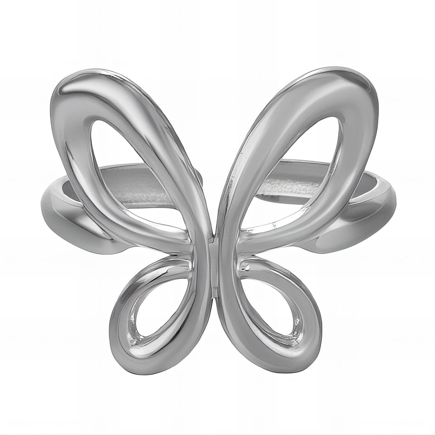 Stainless steel butterfly finger ring