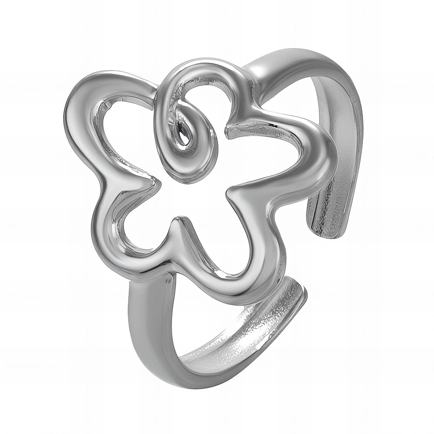 Stainless steel Flower finger ring