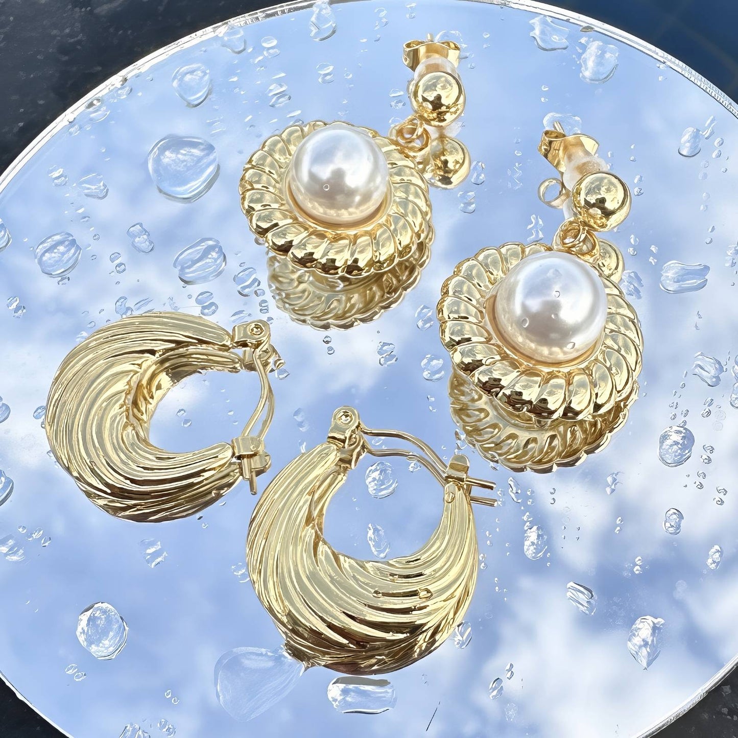 18K gold plated Stainless steel earrings