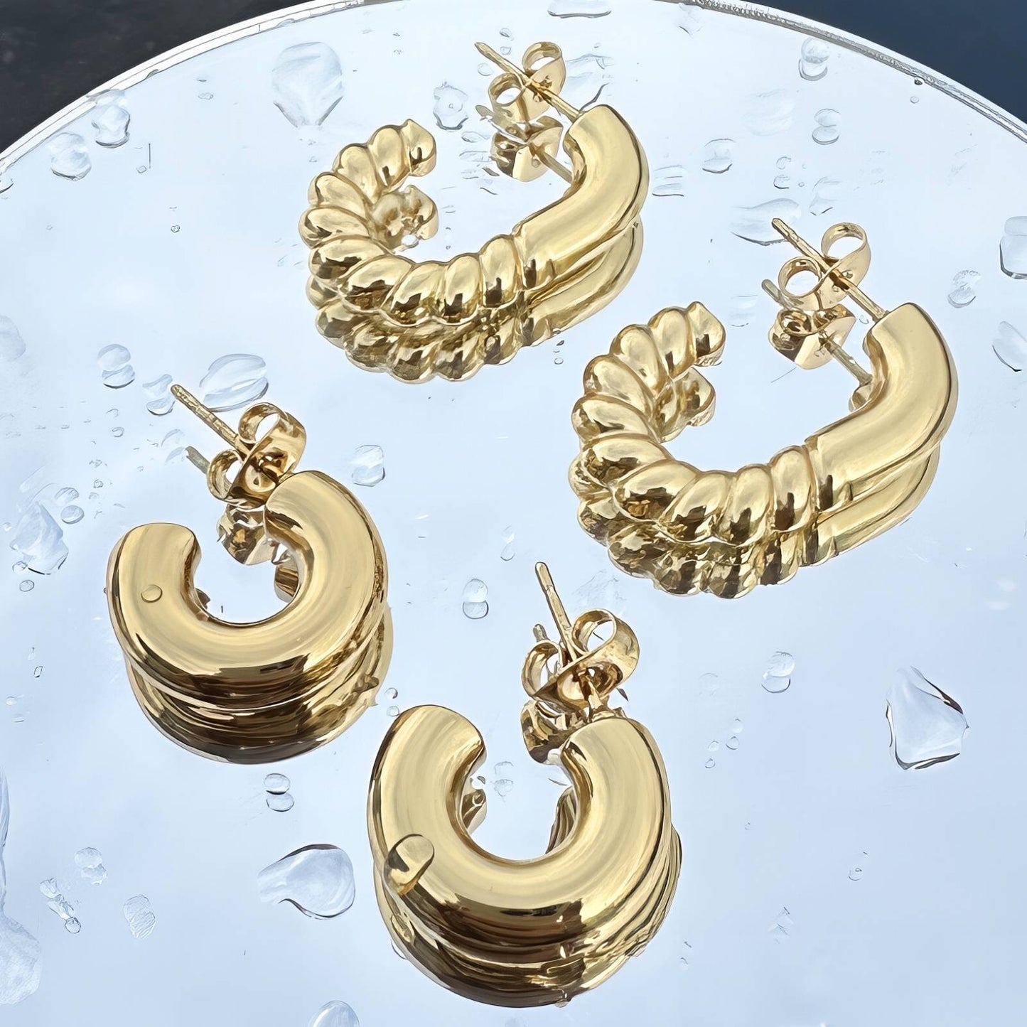 18K gold plated Stainless steel earrings