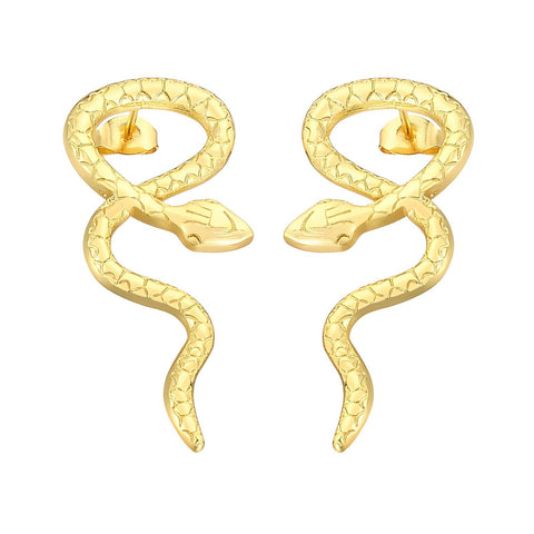 18K gold plated Stainless steel Snakes earrings