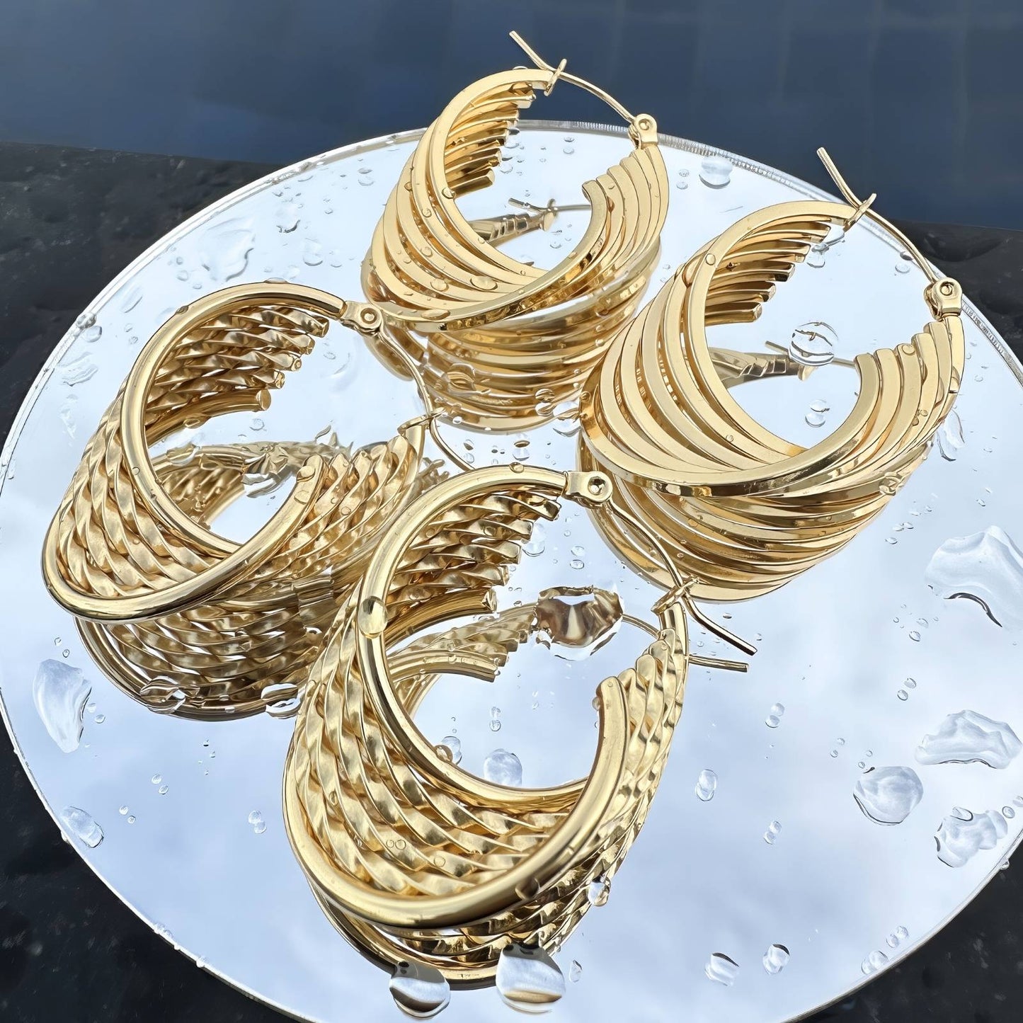 18K gold plated Stainless steel earrings