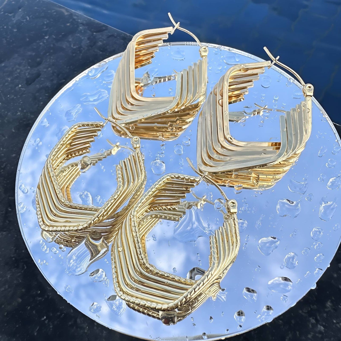 18K gold plated Stainless steel earrings