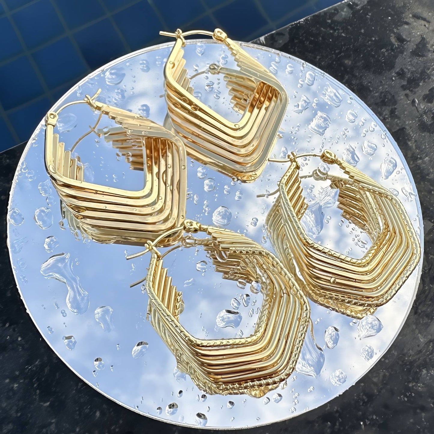 18K gold plated Stainless steel earrings