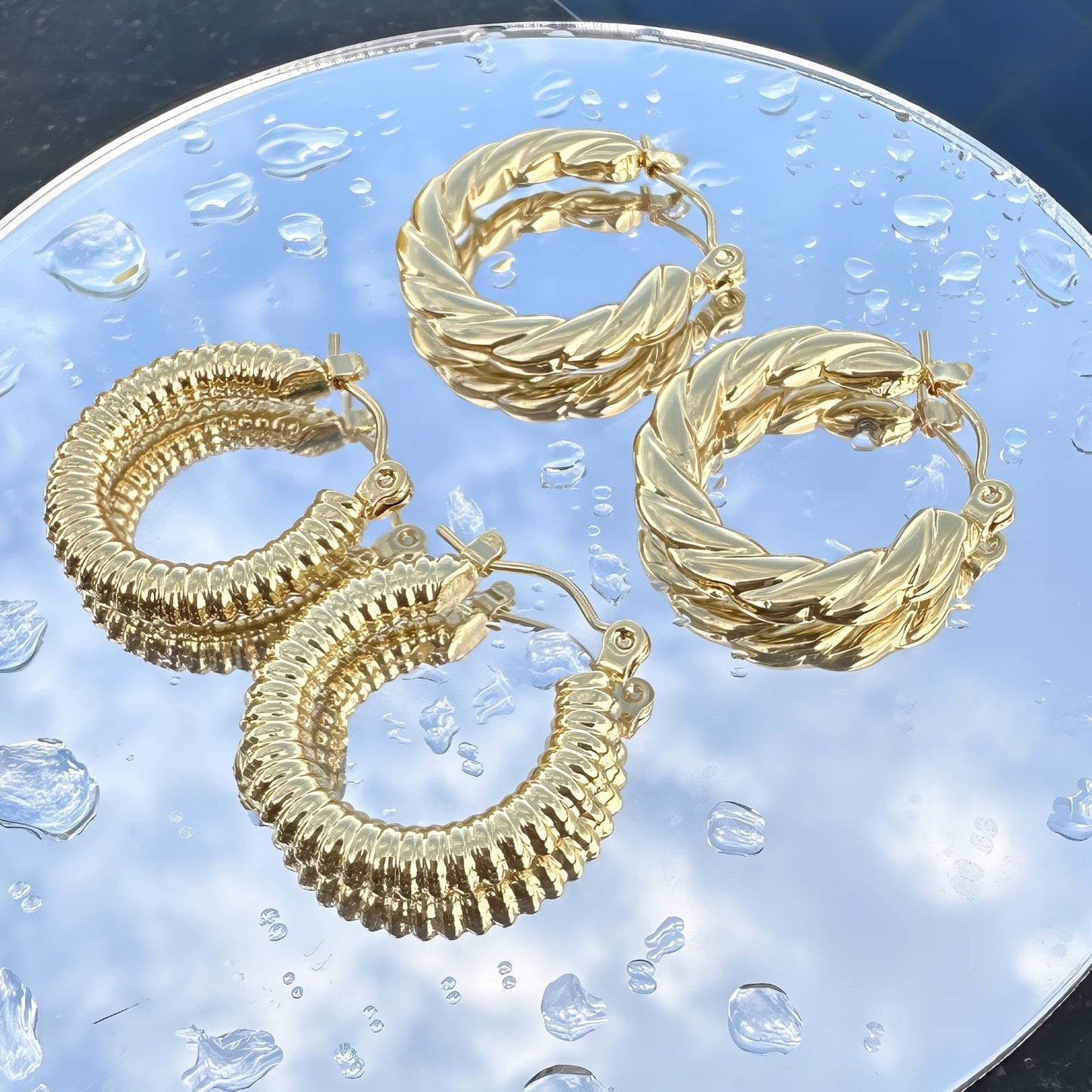 18K gold plated Stainless steel earrings