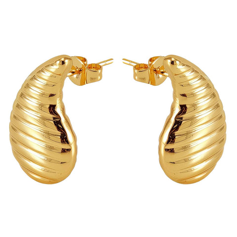 18K gold plated Stainless steel Teardrops earrings