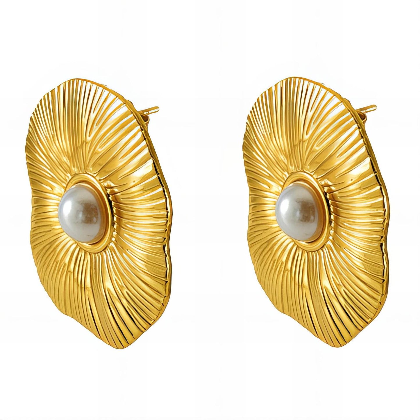 18K gold plated Stainless steel Flowers earrings