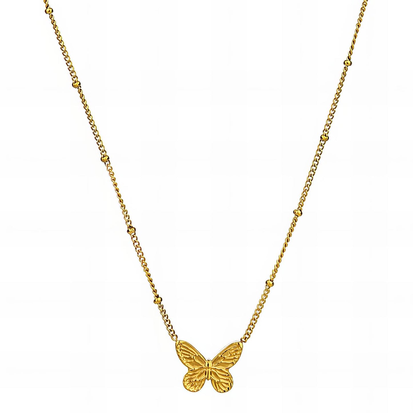 18K gold plated Stainless steel butterfly necklace