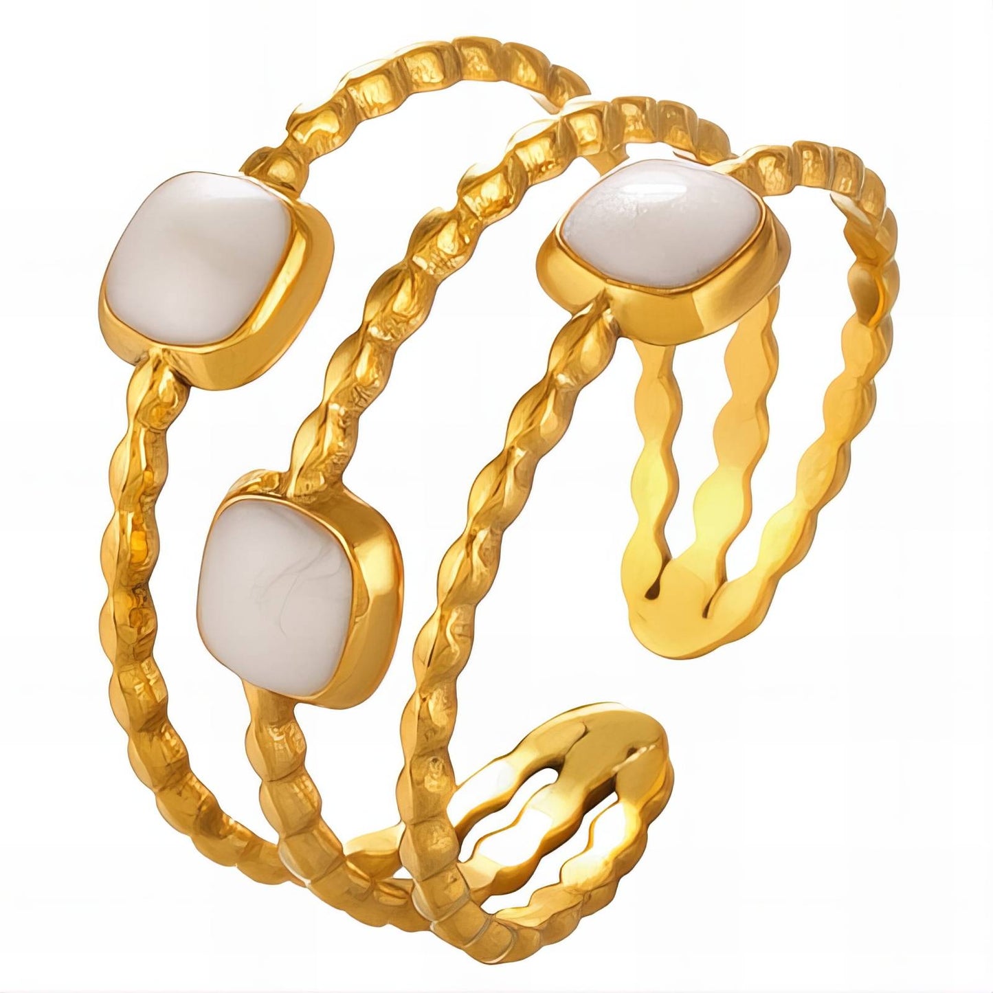 18K gold plated Stainless steel finger ring