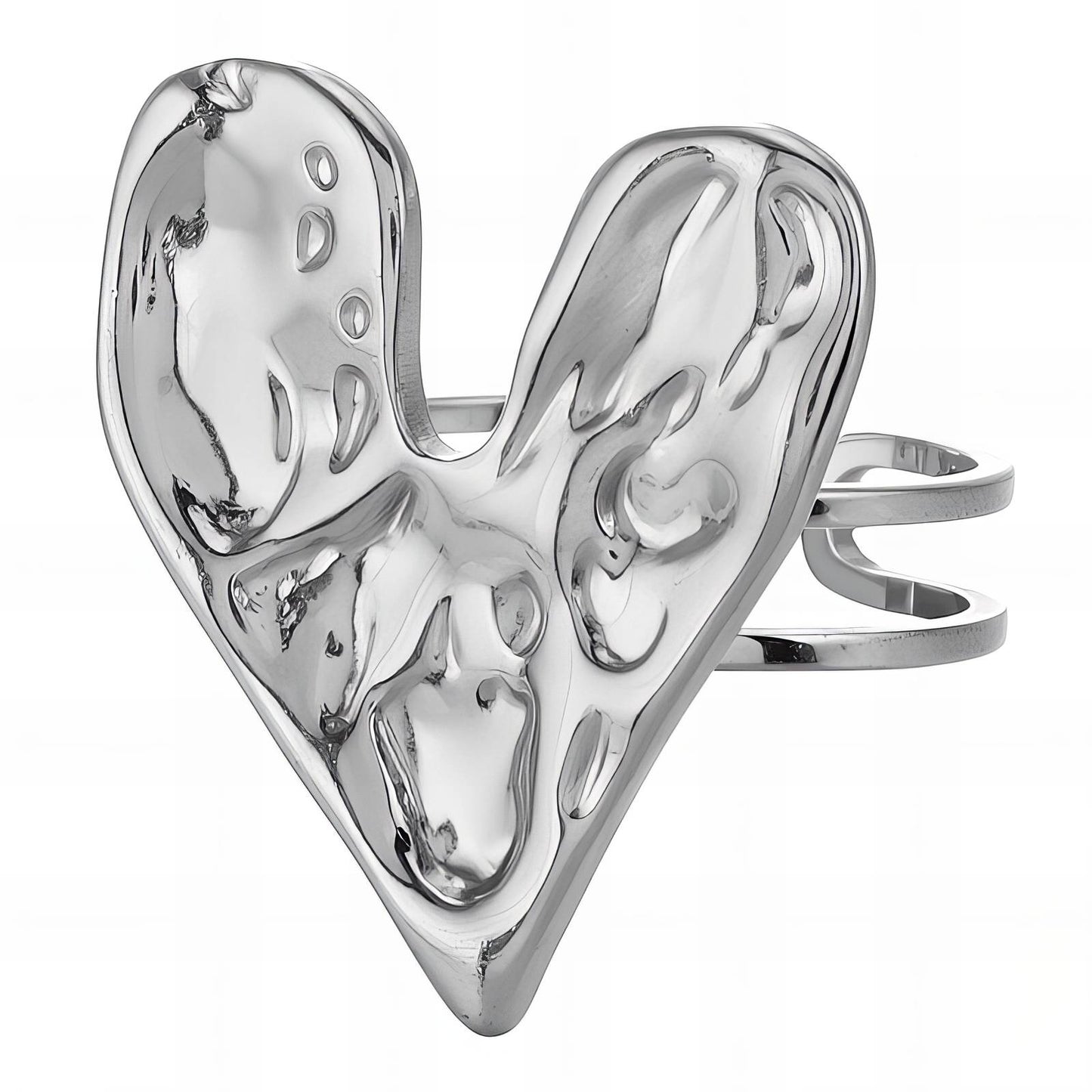 Stainless steel Heart finger ring