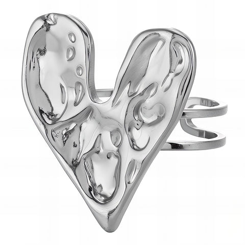 Stainless steel Heart finger ring