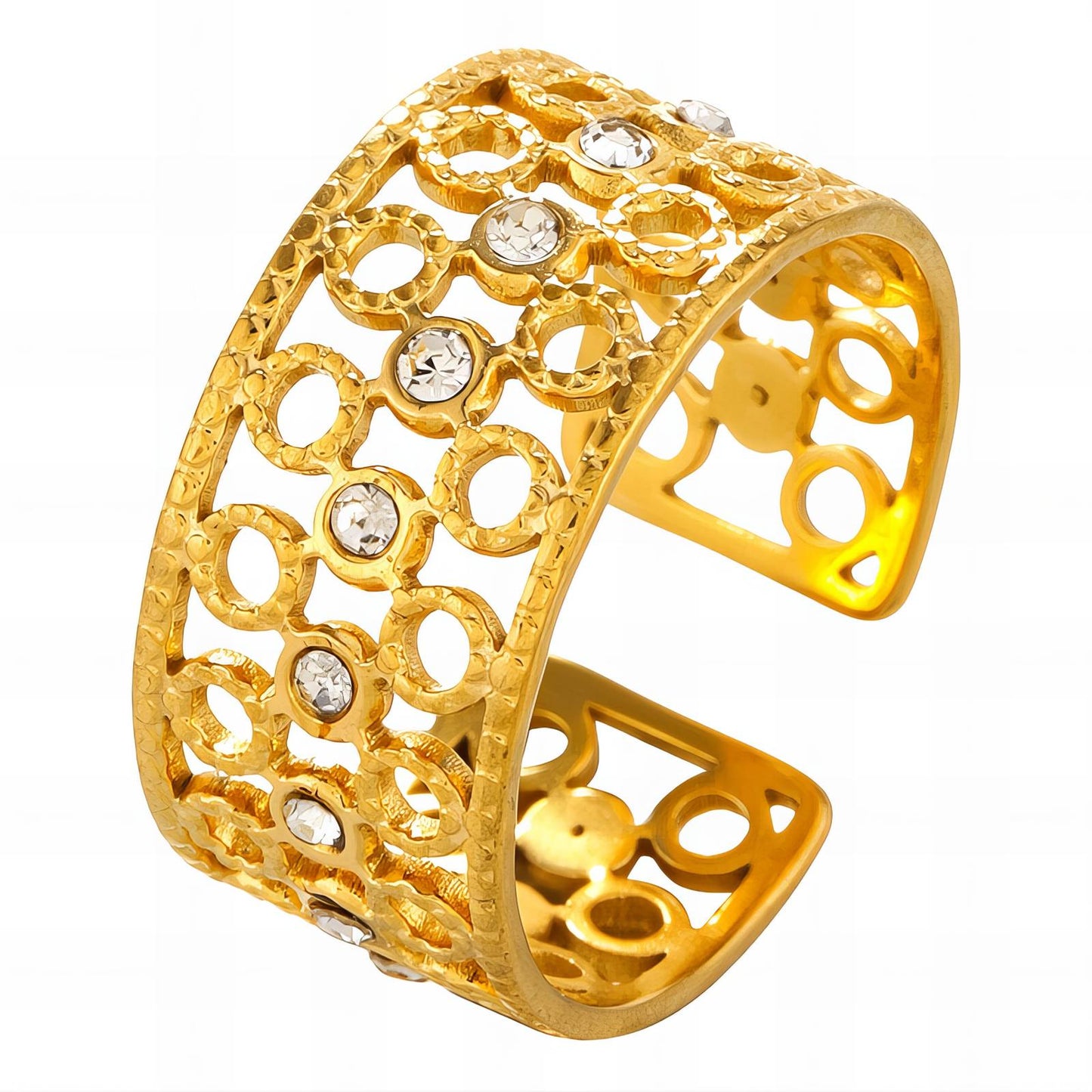 18K gold plated Stainless steel finger ring