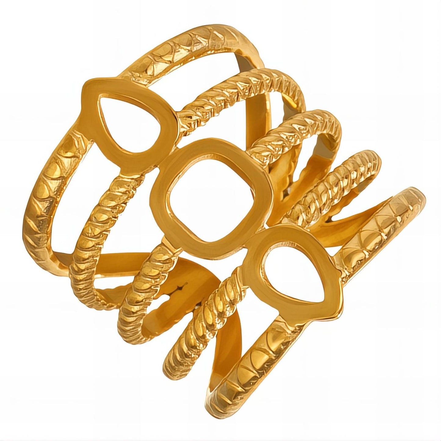 18K gold plated Stainless steel finger ring