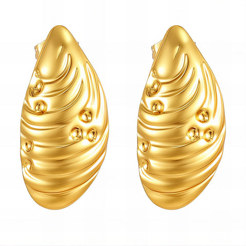 18K gold plated Stainless steel Teardrops earrings