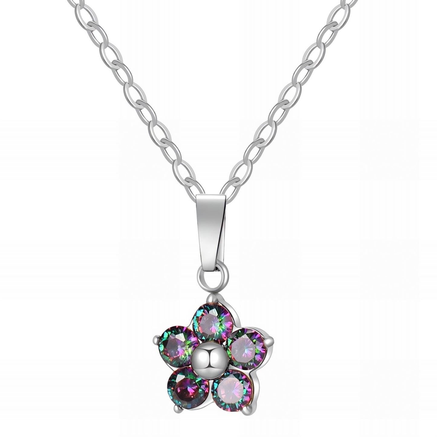 Stainless steel Flower necklace