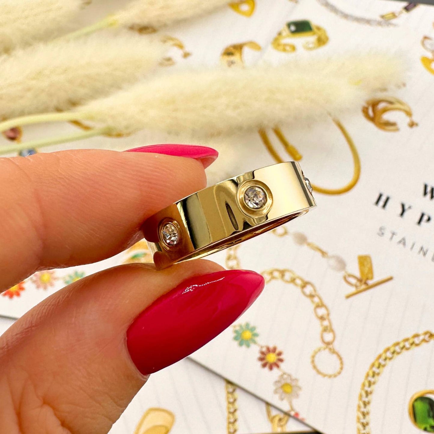 18K gold plated Stainless steel finger ring