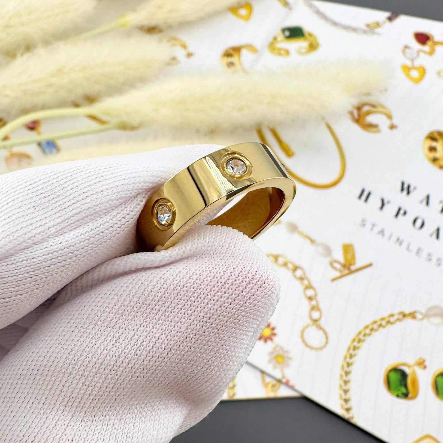 18K gold plated Stainless steel finger ring