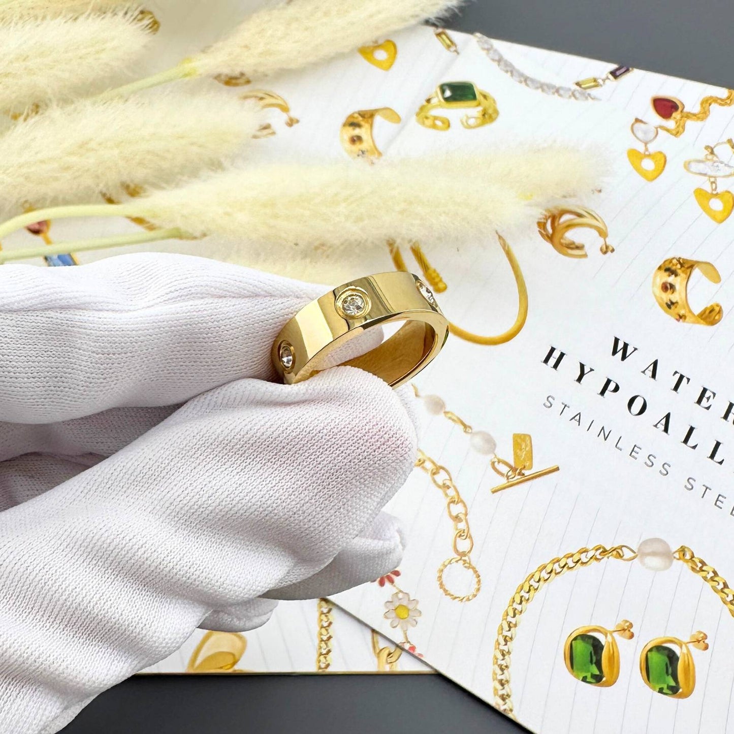 18K gold plated Stainless steel finger ring