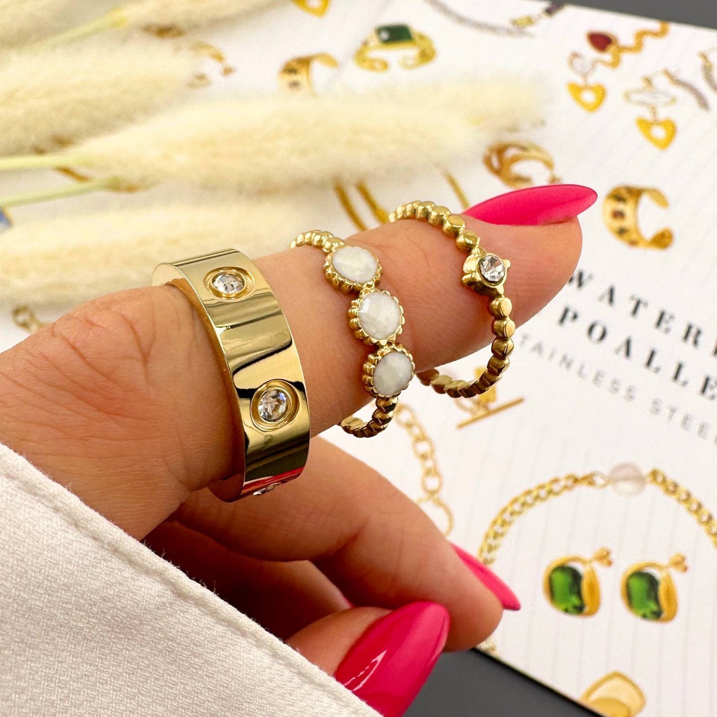 18K gold plated Stainless steel finger ring