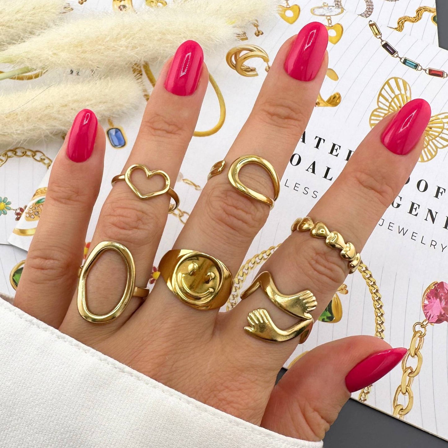 18K gold plated Stainless steel finger ring