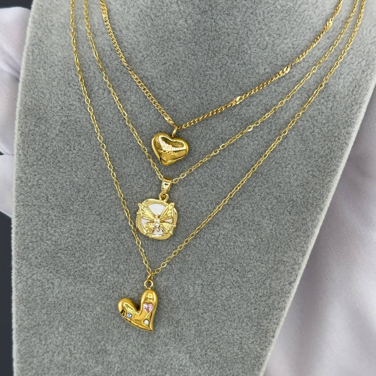 18K gold plated Stainless steel  Heart necklace