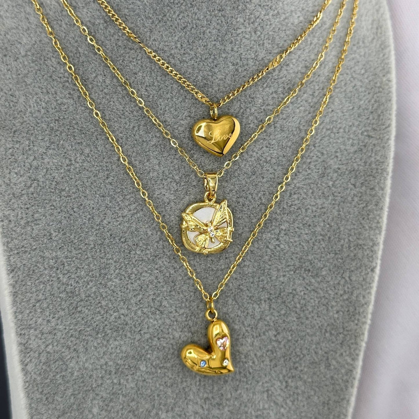 18K gold plated Stainless steel  Heart necklace
