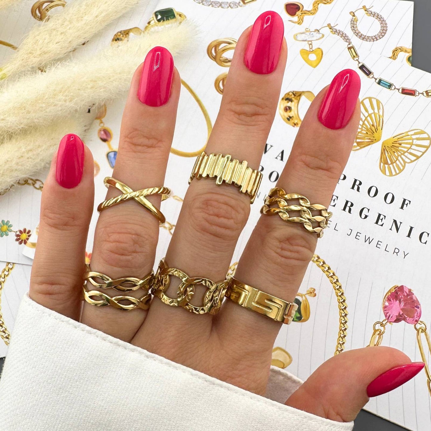 18K gold plated Stainless steel finger ring