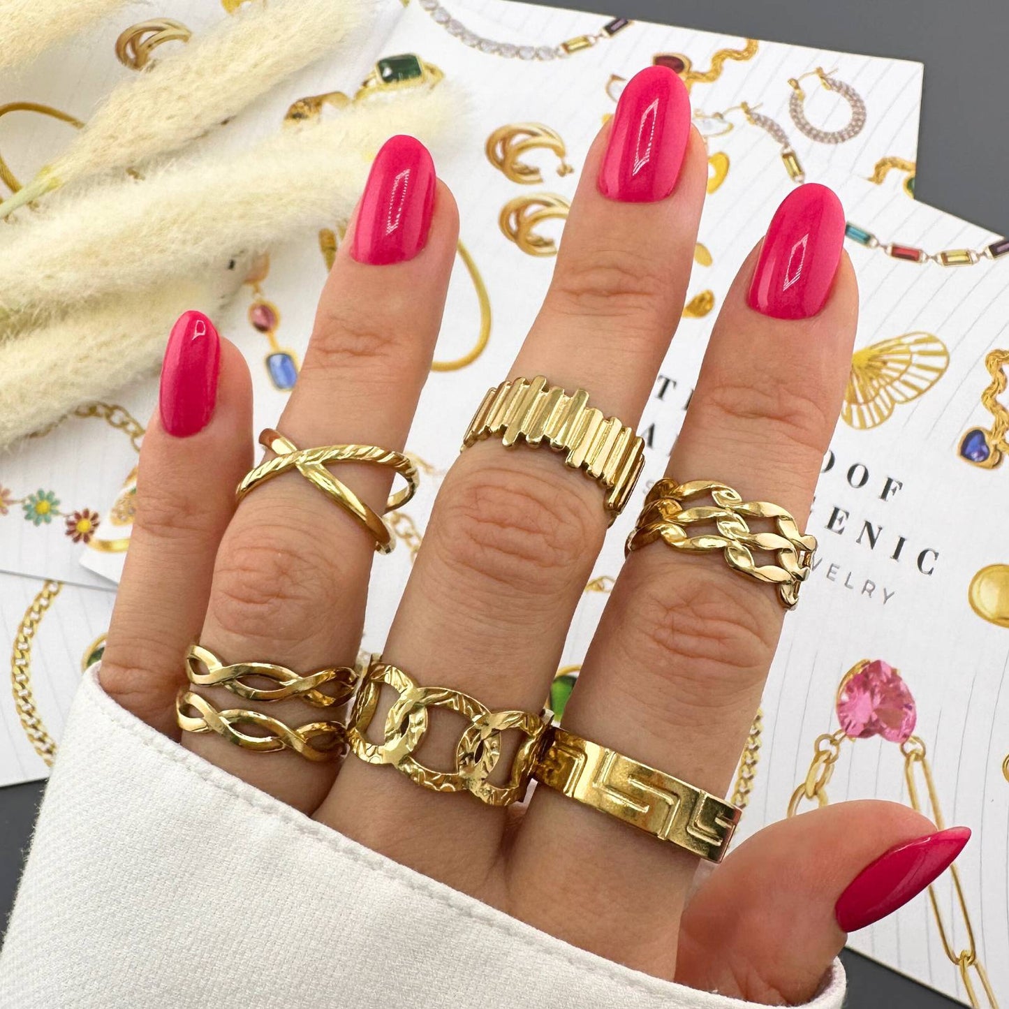 18K gold plated Stainless steel finger ring