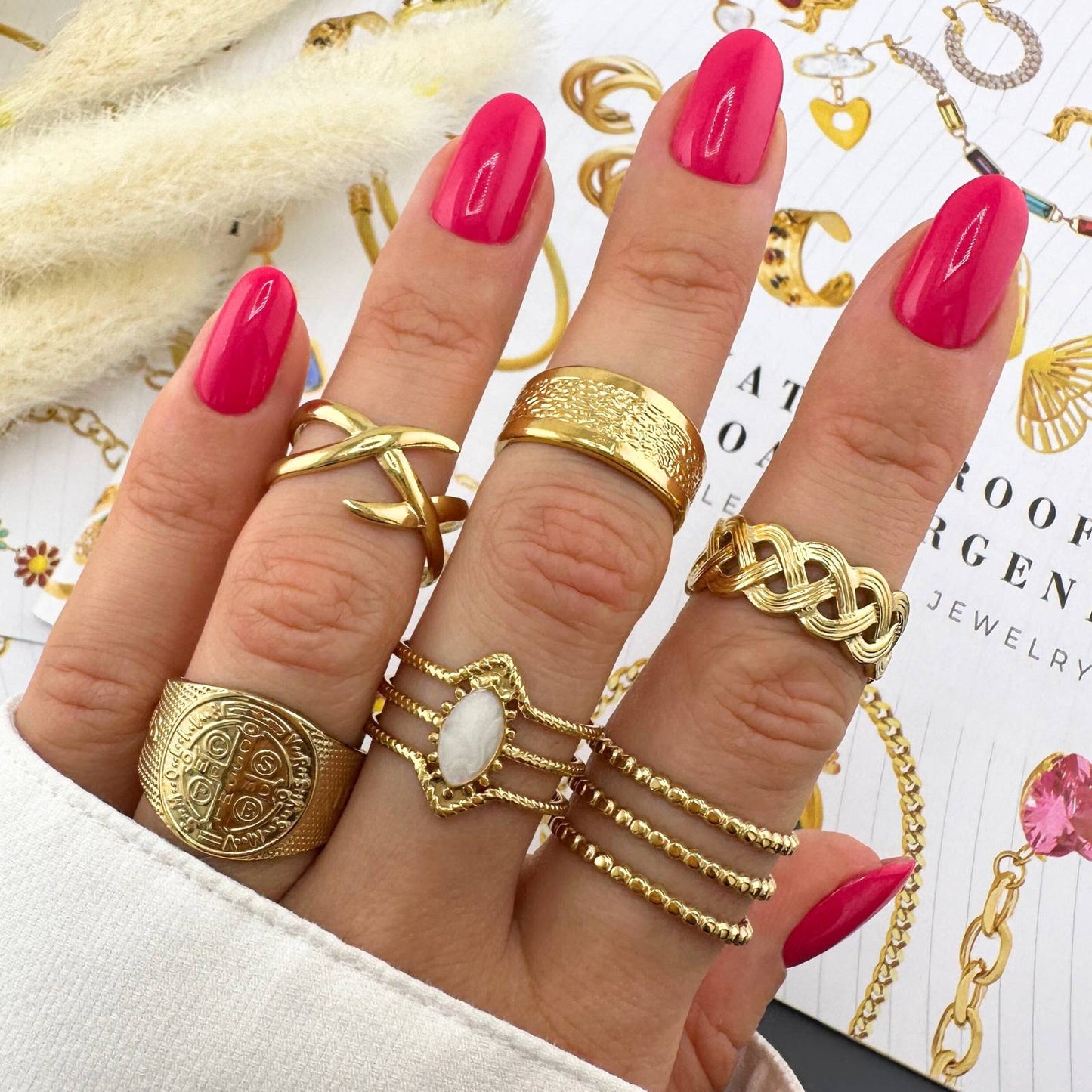 18K gold plated Stainless steel finger ring
