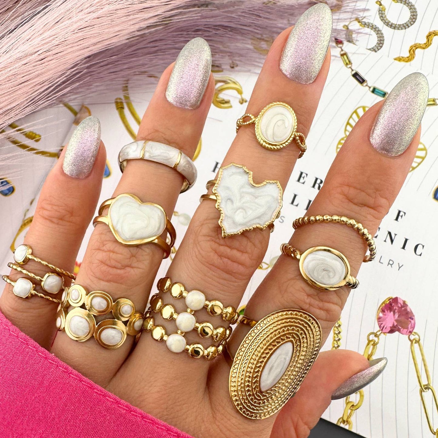 18K gold plated Stainless steel finger ring