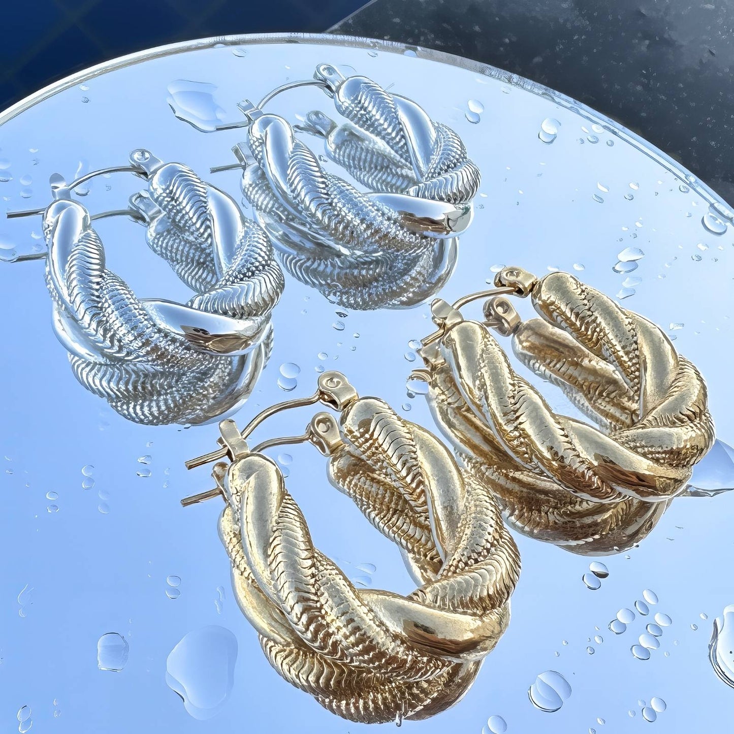18K gold plated Stainless steel earrings