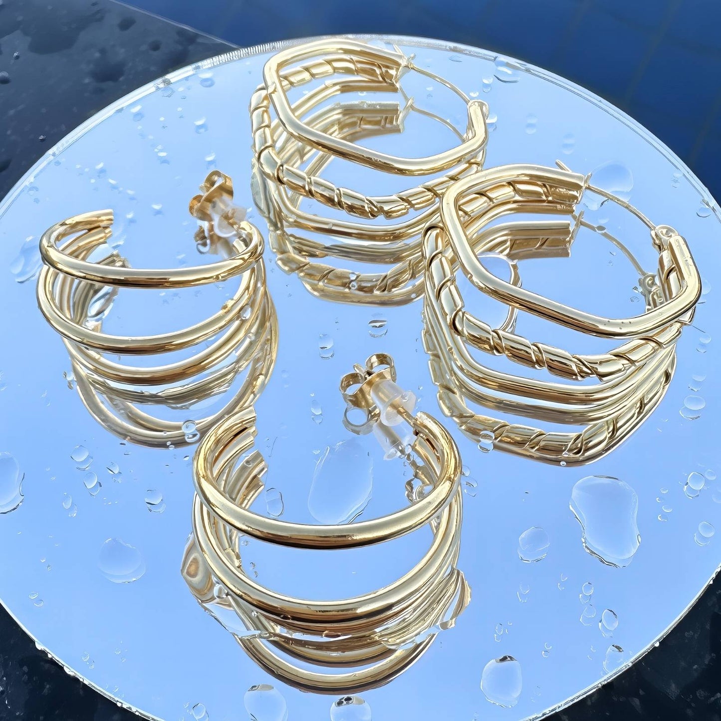 18K gold plated Stainless steel earrings