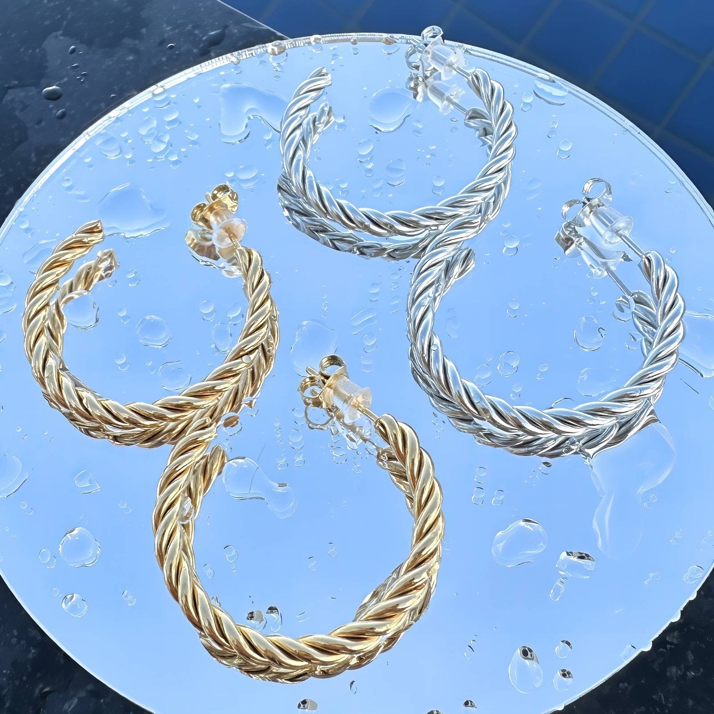 18K gold plated Stainless steel earrings