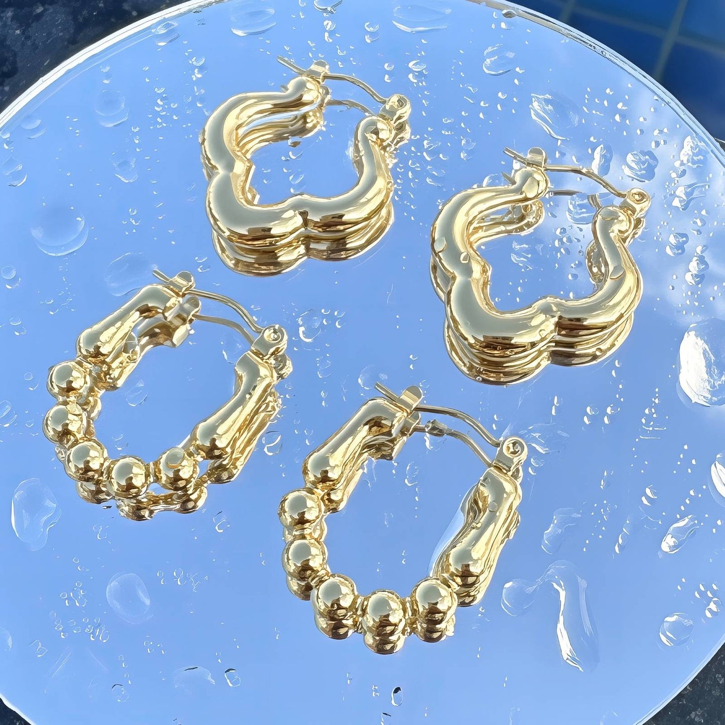 18K gold plated Stainless steel earrings