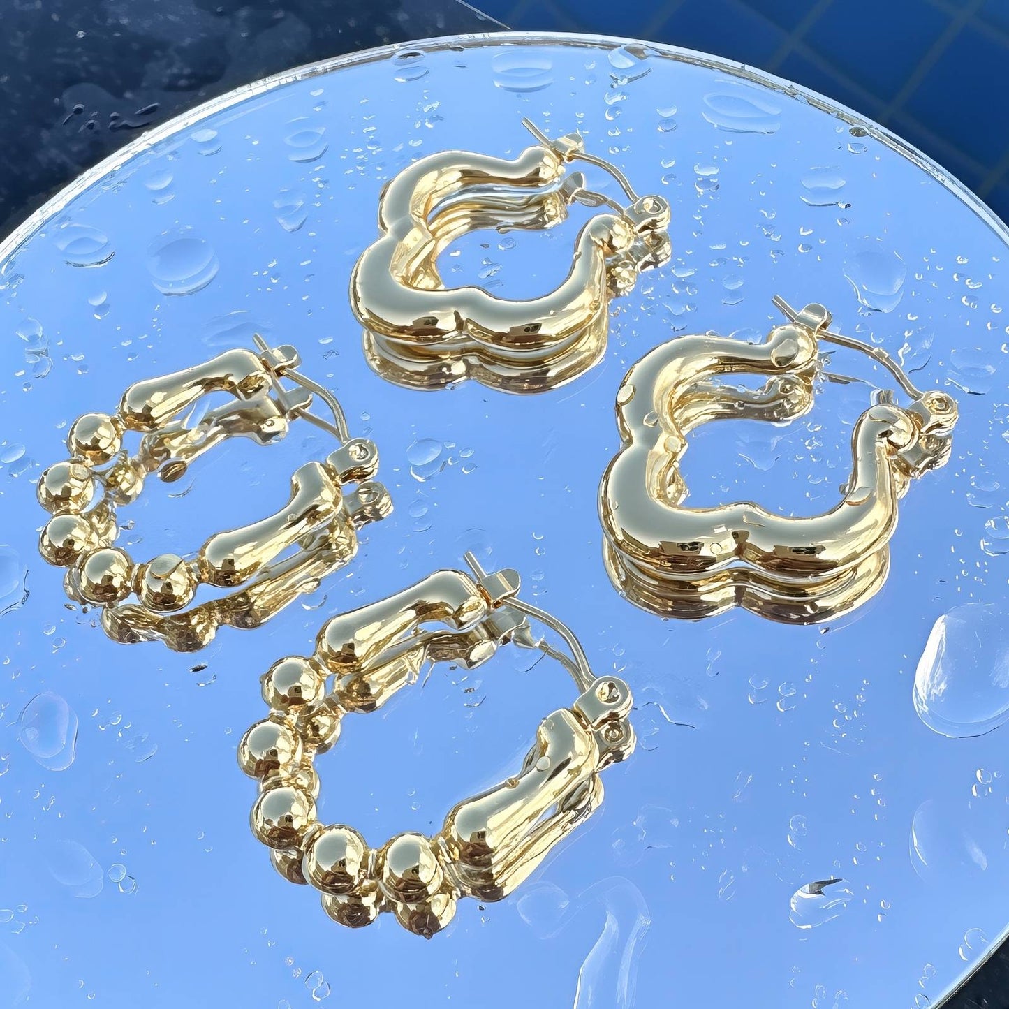 18K gold plated Stainless steel earrings