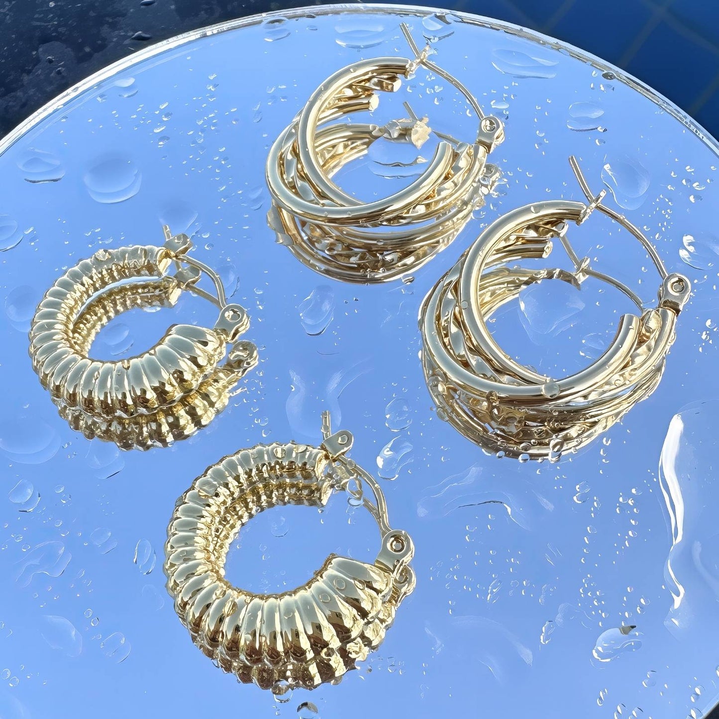 18K gold plated Stainless steel earrings
