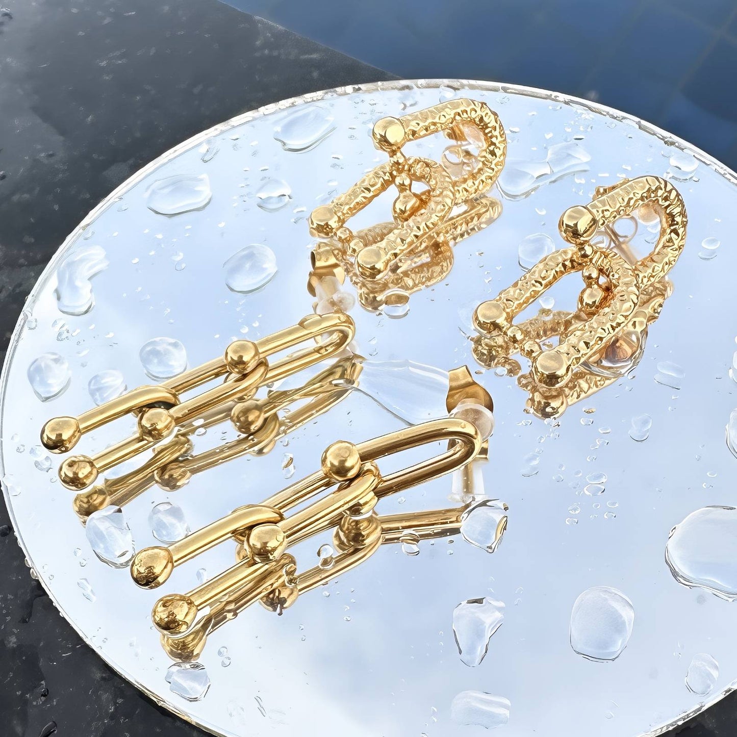 18K gold plated Stainless steel earrings